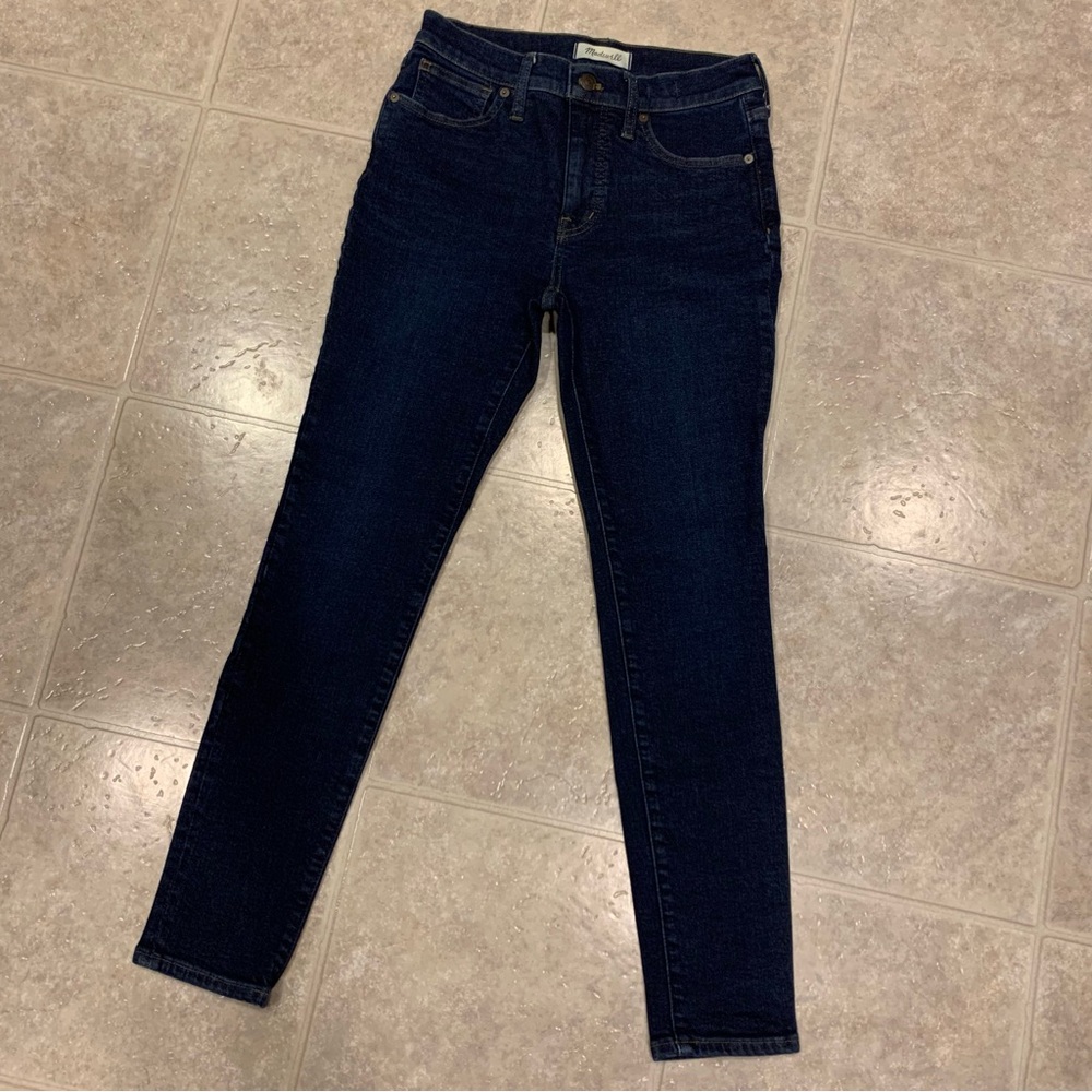 Madewell 9” Mid-Rise Skinny Dark Blue Jeans Size 27